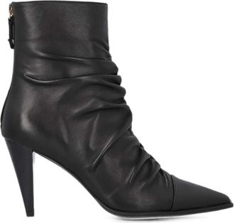 Pinko Vane Black Leather Ankle Boots