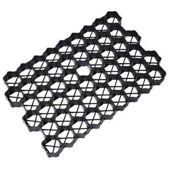 vidaXL Vidaxl - Rejillas Para C&eacute;sped 16 Unidades Pl&aacute;stico Negro 60x40x3 Cm