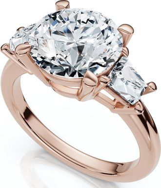 Pompeii3 Certified 3 3/4Ct Kiran Diamond Engagement Ring 14k Gold