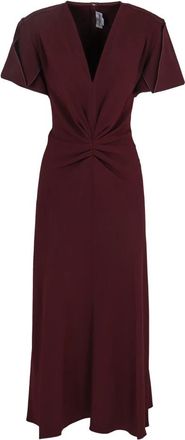 Victoria Beckham Dames, Jurken, Rood, Maat: S Leer