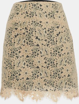 Sandro Beige Lace Knee Length Skirt