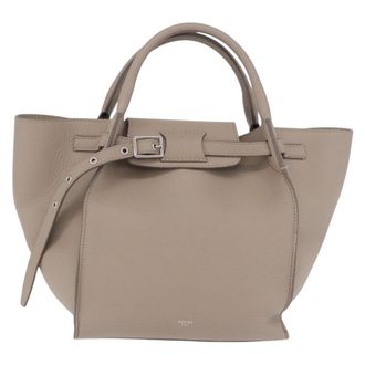 Celine Big Grained Calfskin Beige Leather Handbag (Pre-Owned)