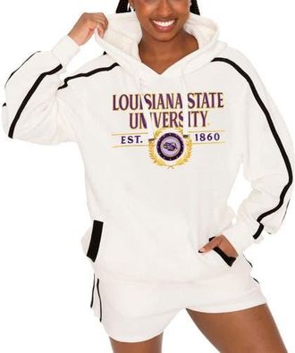 Gameday Couture Womens Gameday Couture Cream LSU Tigers Down, Set, Go Pullover Hoodie and Shorts Set at Nordstrom, Size Xxx-Large