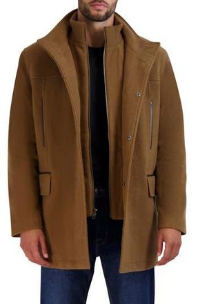 Cole Haan Plush Wool Blend Coat in Camel at Nordstrom Rack, Size Xx-Large