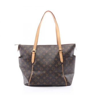 Louis Vuitton Brown Pvc Coated Canvas Leather Handbag Tote Bag (Pre-Owned)