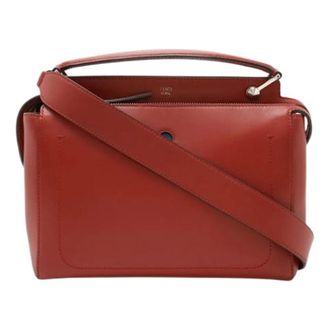 Fendi Pre-owned Dotcom Leren 2Way Handtas - Dames - Pre-owned - Rood - Maat: ONE Size Leer