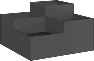 vidaXL Maceta para Jardín Negro 100 x 100 x 48 cm Acero Vidaxl