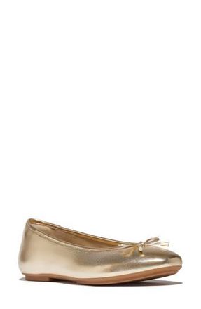 FitFlop Delicato Ballet Flat in Platino at Nordstrom Rack, Size 6.5