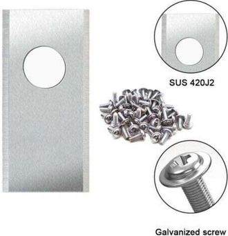 OEM Cuchilla Para Cortac&eacute;sped, De Acero Inoxidable Curvada Color Plata, Con Un Solo Orificio, Compatible Con Cuchillas De Cortac&eacute;sped Worx