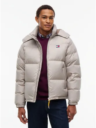 Tommy Hilfiger Mens Tommy Jeans Alaska Ripstop Down Jacket - Limestone Dust - XXL