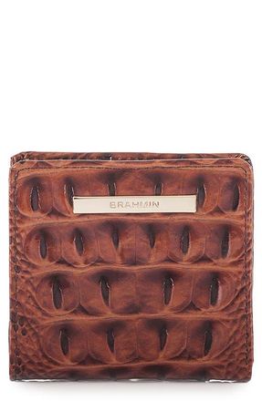 Brahmin Jane Croc Embossed Leather Wallet in Pecan at Nordstrom