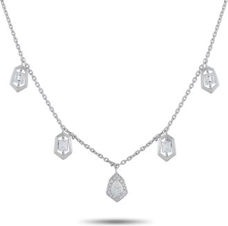 Luxury Bazaar 18K White Gold 1.37ct Diamond Necklace ANK-19828