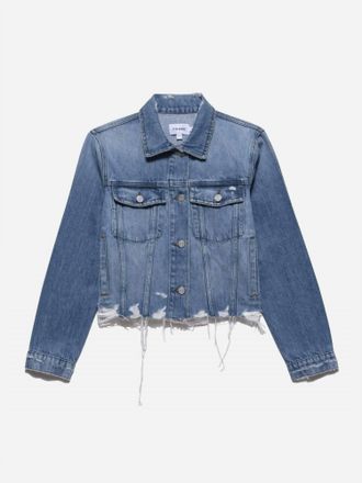 Frame Denim Womens Le Vintage Jacket In Rossum 2Year Rips