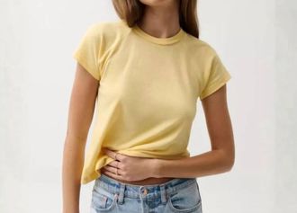 Pistola Denim Ryn Baby Tee In Light Turmeric