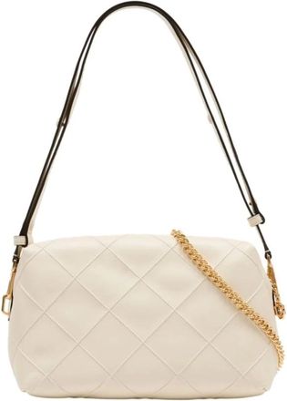 Tory Burch Tory Burch, Shoulder Bags, female, Beige, Size: ONE SIZE Large Fleming Soft Crossbody Bag