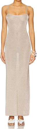 Superdown Dalilah Maxi Dress In Silver Metallic