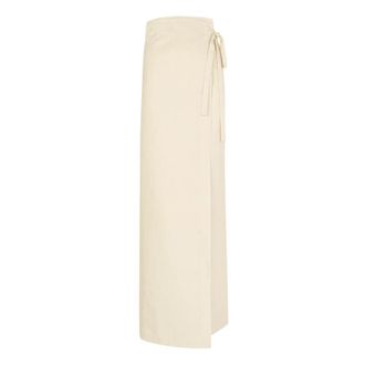 Cortana Noa Wrap Skirt - Dames - Maxi Rokken - Beige - M - Katoen - Rokken