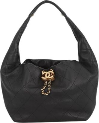 Chanel Pre-owned Matelasse Schoudertas - Dames - Vintage Schoudertas - Zwart - ONE Size - Leer - Vintage