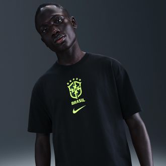 Nike Brazil Premium Goalkeeper Nike Mens Soccer T-Shirt in Black | IO4573-010