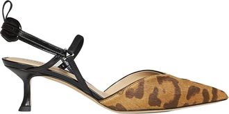 Fendi Very Colibr&igrave; Slingback Pumps - Dames - Schoenen - Bruin - Maat: 38 1/2 EU Leer