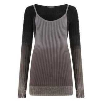 The Attico Knitted Dresses, male, Brown, Size: S Ribbed knit dress