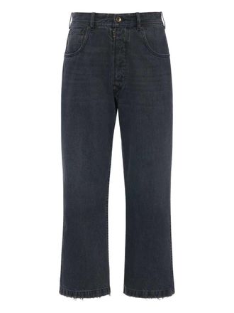 Maison Margiela Kurz geschnittene Hose mit Fransen