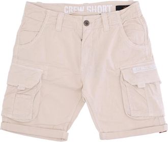 Alpha Industries Cargo Shorts Jet Stream White - Heren - Korte Broeken - Roze - W36 - Katoen - Korte Broeken