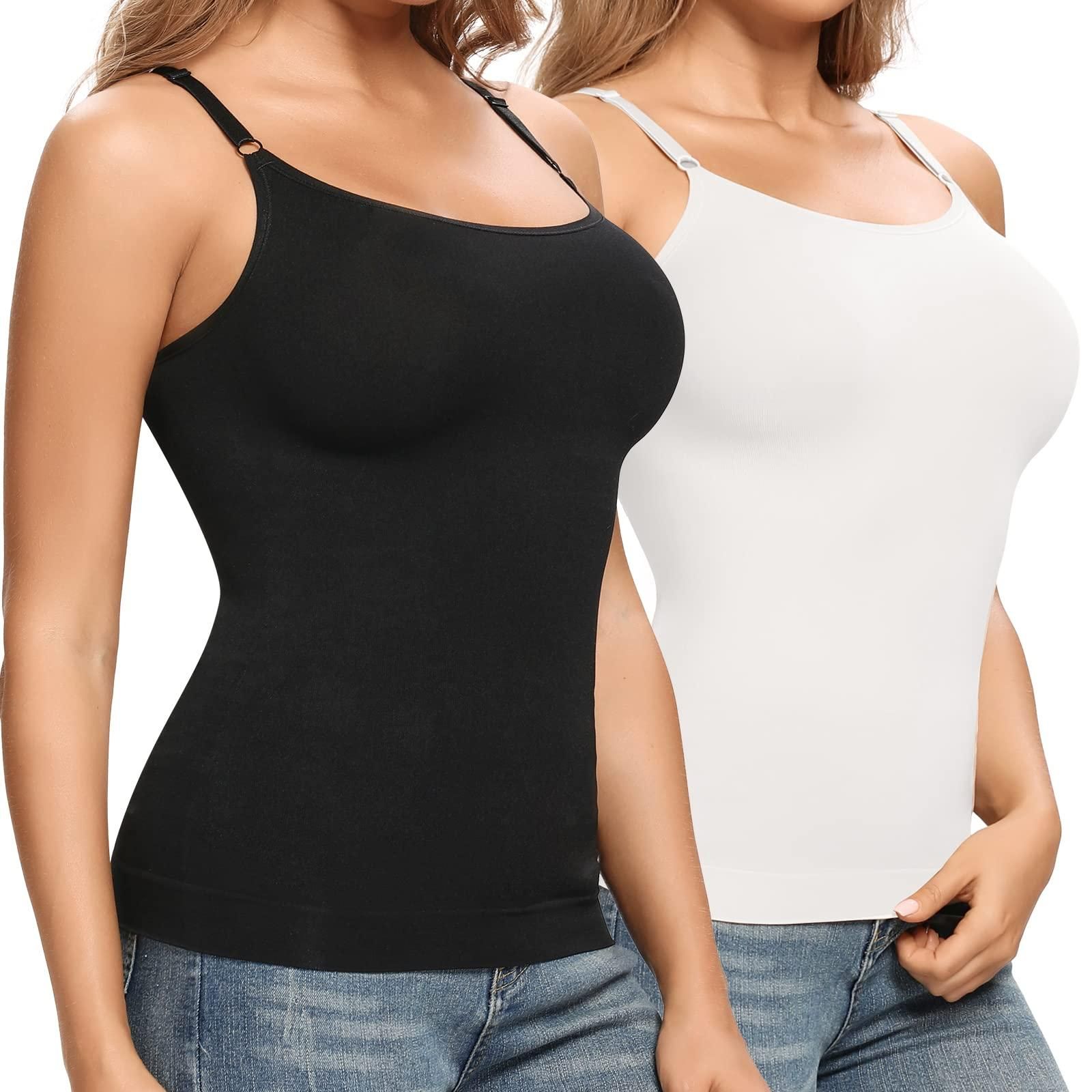 Joyshaper Débardeur Gainant Ventre Plat Femme Avec Soutien-Gorge Push Up – Noir – Taille L