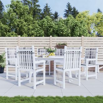 vidaXL Vidaxl - Coj&iacute;n Silla De Jard&iacute;n Respaldo Bajo 6 Uds Tela A Cuadros Gris