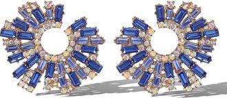 Jessica Simpson Fashion Earrings with Crystal in Blue at Nordstrom