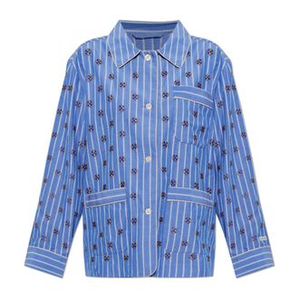 Munthe Dames, Blouses & Shirts, Blauw, Maat: XS Katoen