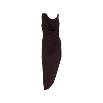 Elisabetta Franchi Asymmetric-hem Midi Dress