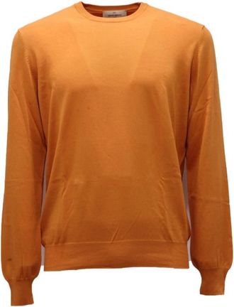 Gran Sasso Katoenen Trui - Heren - Ronde hals truien - Oranje - 3XL - Katoen - Truien & Vesten