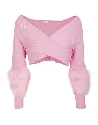 8 by YOOX KNIT BODYCON CROP TOP