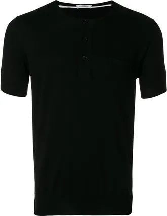 Paolo Pecora poloshirt met korte mouwen - Zwart