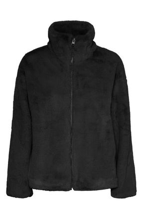 Vero Moda Monroe Faux Fur Jacket in Black at Nordstrom, Size Medium