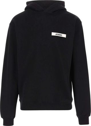 Jacquemus Hoodies, male, Black, Size: M Le Hoodie Gros Grain