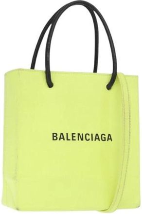 Balenciaga Pre-owned Vintage Tote Bag - Dames - Vintage Shopper - Geel - ONE Size - Leer - Vintage