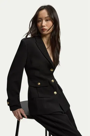 Karen Millen Military Single Breasted Blazer in Black at Nordstrom, Size 10