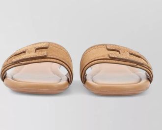Hogan slides and flip flops open toe design