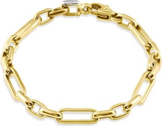 Pompeii3 Mens Fisher 14k Gold (32gram) or Platinum (52gram) 7mm Link Bracelet 8.5