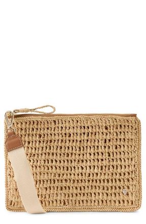 Helen Kaminski Dayani Crochet Raffia Clutch in Natural at Nordstrom