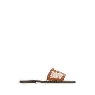 Valentino Garavani Viva Superstar Slippers - Heren - Sandalen - Bruin - 41 EU - Leer - Schoenen