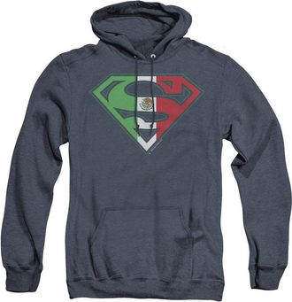 Gildan Superman Mexican Shield Adult Heather Hoodie / Hooded Sweatshirt