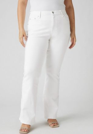 Levi's Schlagjeans LEVIS 726 HR FLARE, Damen, Gr. 28, L&auml;nge 34, weiss (soft clean wei&szlig;), Web, Obermaterial: 97% Baumwolle, 3% Elasthan, bootcut fit lang, Jea