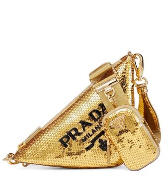 Prada Borsa a spalla con paillettes