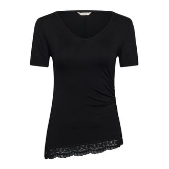 Cream T-shirt - Dames - Tops - Zwart - Maat: L