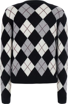 Lisa Yang Womens Crew Neck Sweater Antoni Black-White Cashmere White-Black Knitted Tops White/black Top