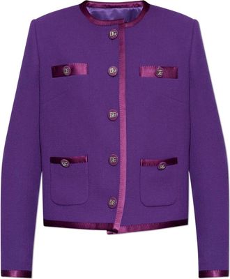 Dolce & Gabbana Wollen blazer - Dames - Blazers - Paars - S - Wol - Jassen