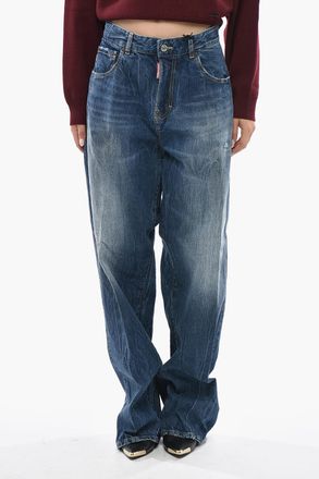 Dsquared2 Jeans a Gamba Larga Effetto Stonewashed 34cm Dsquared2